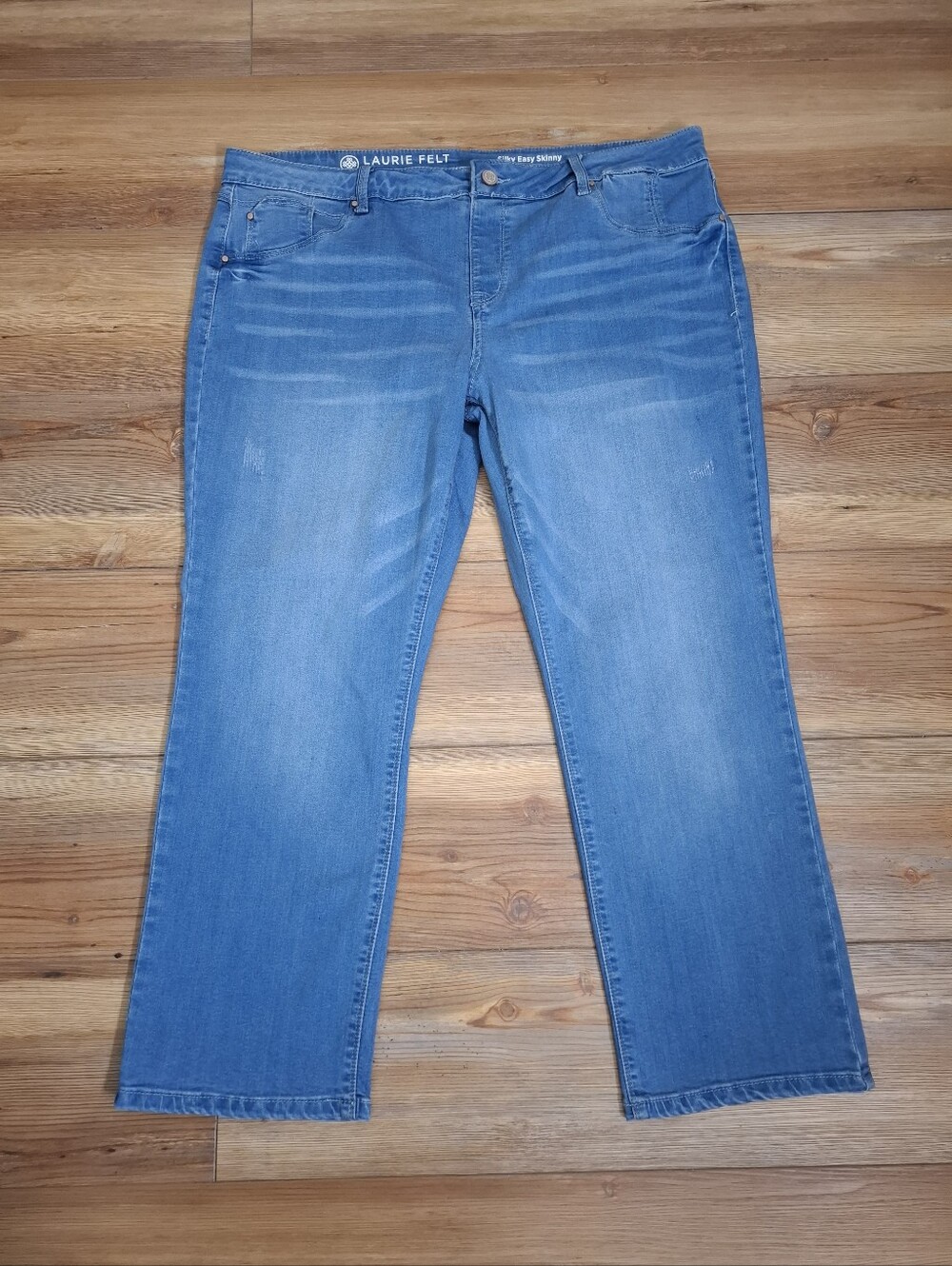 Laurie Felt Jeans Women's XLP Blue Silky Easy Skinny Pull-on